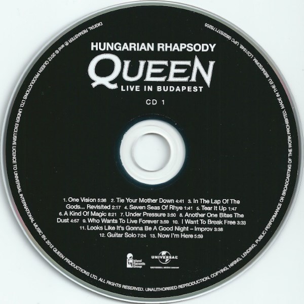 Queen  Hungarian Rhapsody; Live In Budapest : CD1
